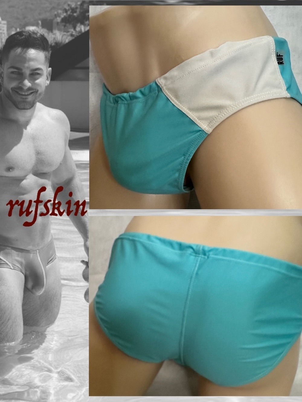 Rufskin Swimsuit Large runs small 32-34" waist Gently worn 80% nylon/20% spandex